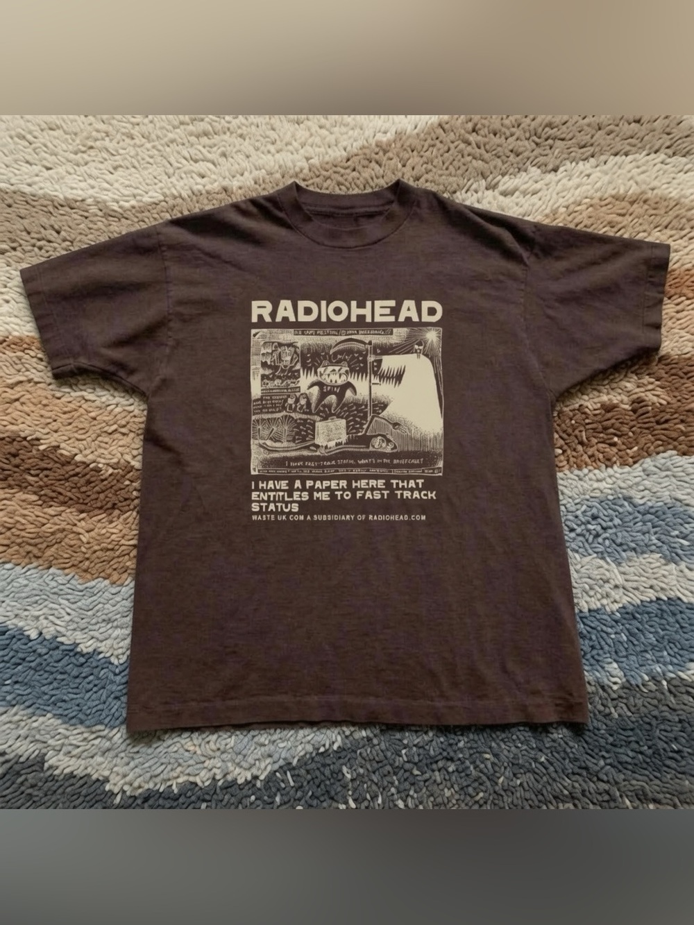 Radiohead Graphic Tee in Dark Chocolate